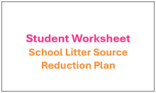 This includes a student worksheet plan on school litter source reduction.